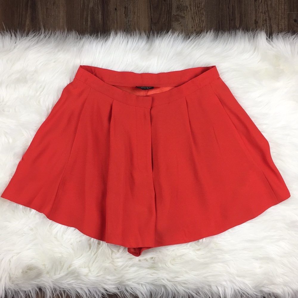Red TopShop Flare Shorts